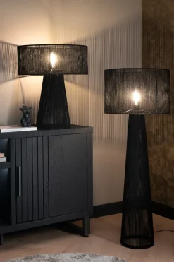 Tali tafellamp 1*E27 H57cm in de kleur Zwart - COCOmaison