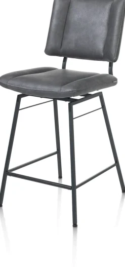 TATUM barstoel - draaibaar - stof Pala - antraciet