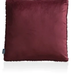 Teddy kussen 45x45cm in de kleur Rood - COCOmaison