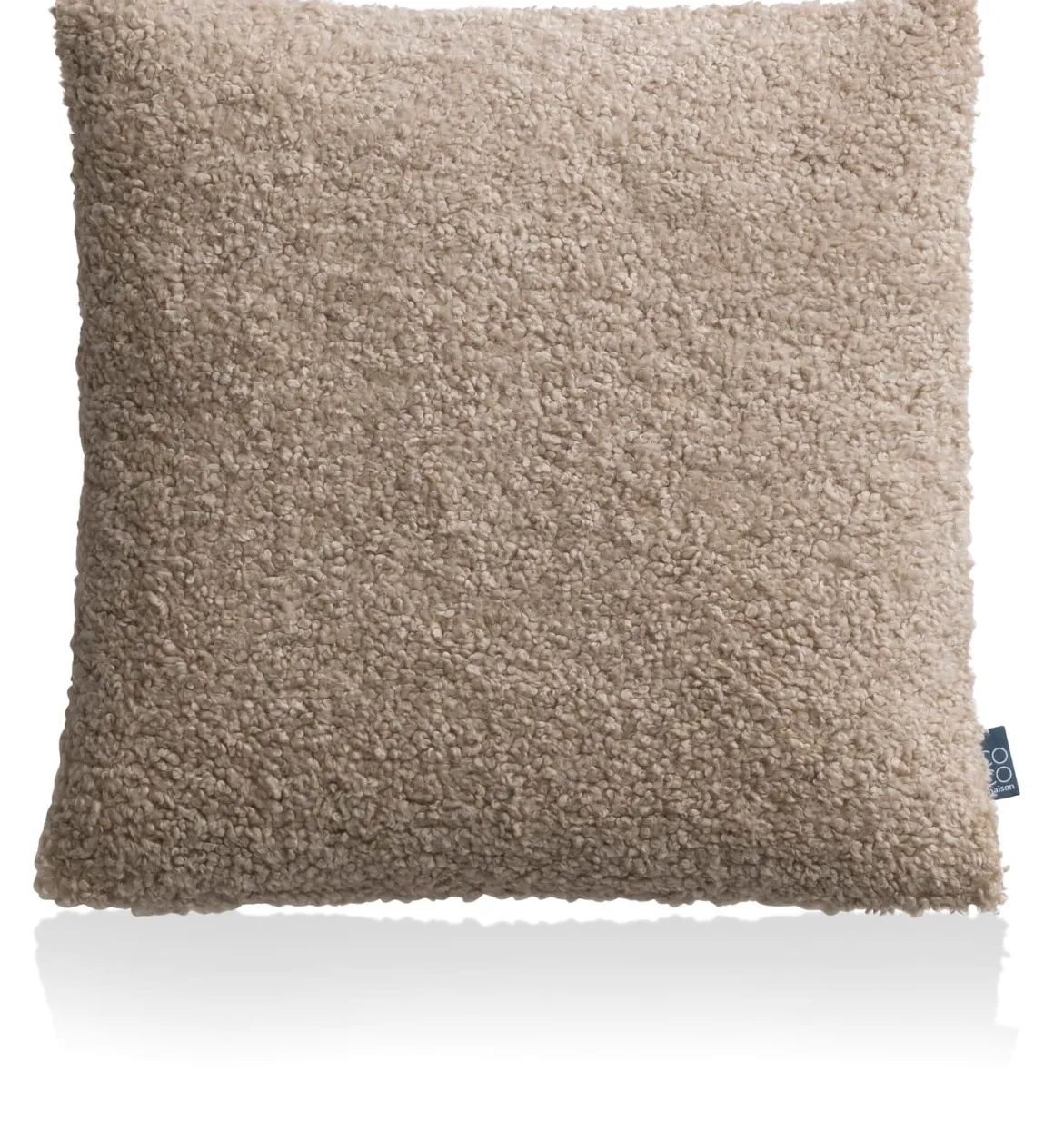 Teddy kussen 45x45cm in de kleur Beige - COCOmaison