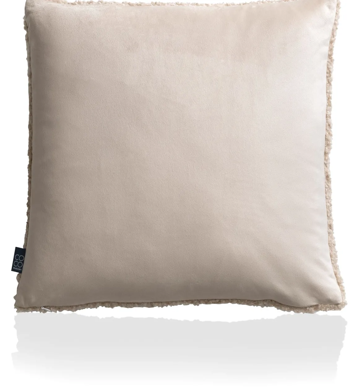 Teddy kussen 45x45cm in de kleur Beige - COCOmaison