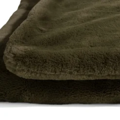 Timeless Evie plaid 130x160cm in de kleur Olijf - COCOmaison