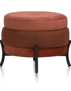 Timeless Macaron poef H43cm in de kleur Koper - COCOmaison