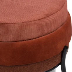 Timeless Macaron poef H43cm in de kleur Koper - COCOmaison