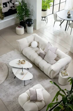 Timeless Scott kussen dia 25cm in de kleur Beige - COCOmaison