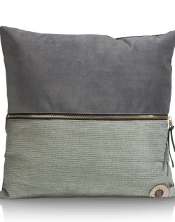 Timeless Sofia kussen 45x45cm in de kleur Olijf - COCOmaison