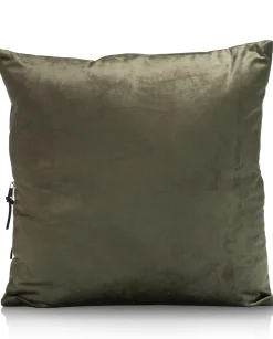 Timeless Sofia kussen 45x45cm in de kleur Olijf - COCOmaison