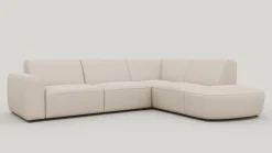 Tineo, hoekbank rechts - Livigno - Creme