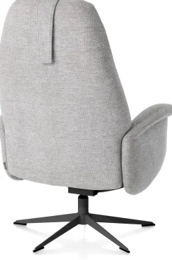 Tonale, relax-fauteuil incl. poef - graphiet frame