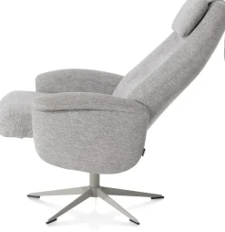 Tonale, relax-fauteuil incl. poef - silk grey frame