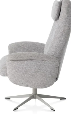 Tonale, relax-fauteuil incl. poef - silk grey frame