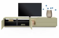 Trentino, Lowboard 270 cm. - 2-deuren + 2-laden + 1-niche - mdf gelakt - Olijf