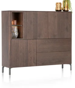 Trenton, dressette 153 cm - 3-deuren + 2-laden + 2-niches - Clay