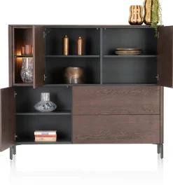 Trenton, dressette 153 cm - 3-deuren + 2-laden + 2-niches - Clay