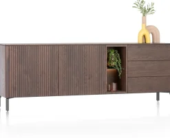 Trenton, Dressoir 210 cm. - 2-deuren + 3-laden + 2-niches - Clay