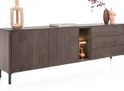 Trenton, Dressoir 240 cm. - 2-deuren + 3-laden + 2-niches - Clay