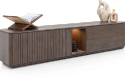 Trenton, lowboard 210 cm - 2-deuren + 2-laden + 1-niche - Clay