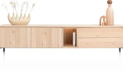 Trenton, lowboard 240 cm - 2-deuren + 2-laden + 1-niche - natural