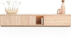 Trenton, Lowboard 270 cm. - 2-deuren + 2-laden + 1-niche - natural
