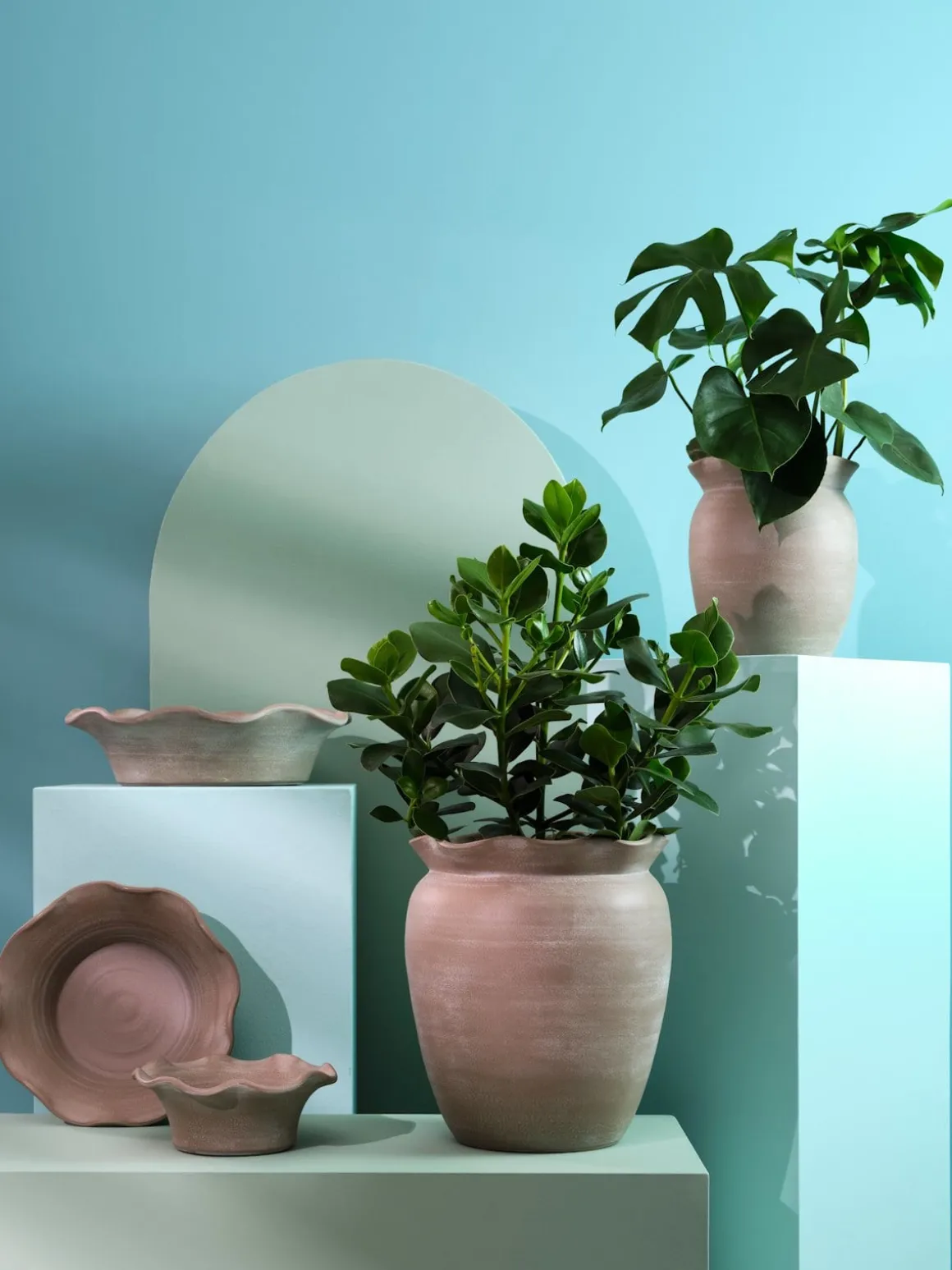 Wave pot H40cm in de kleur Beige - COCOmaison