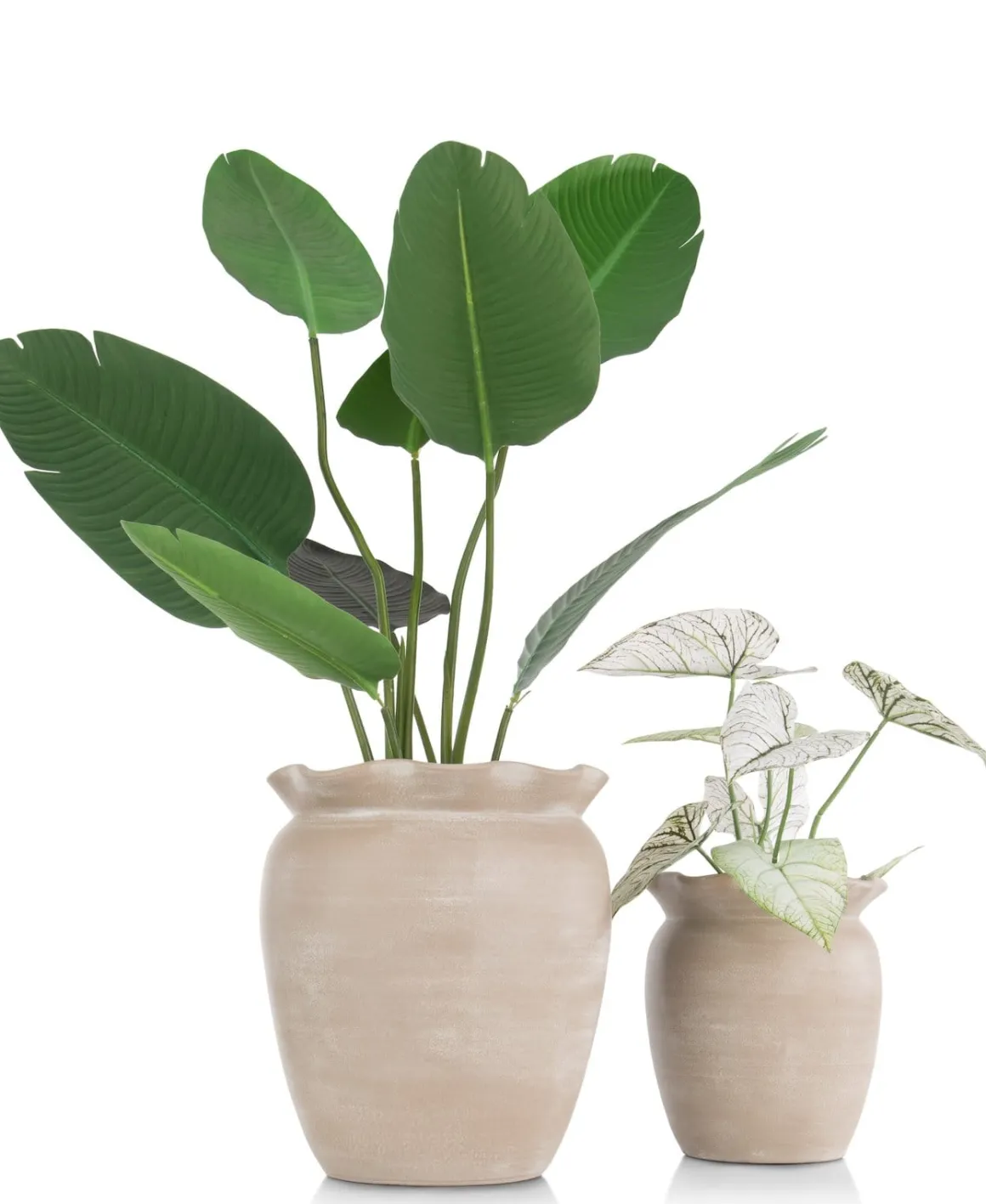 Wave pot H40cm in de kleur Beige - COCOmaison