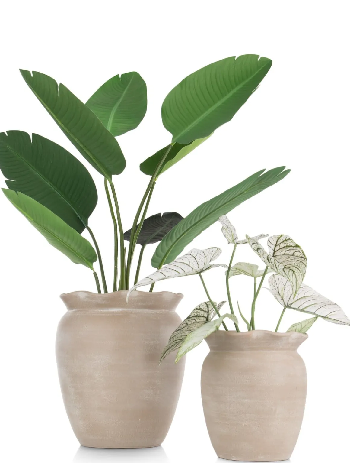 Wave pot H40cm in de kleur Beige - COCOmaison
