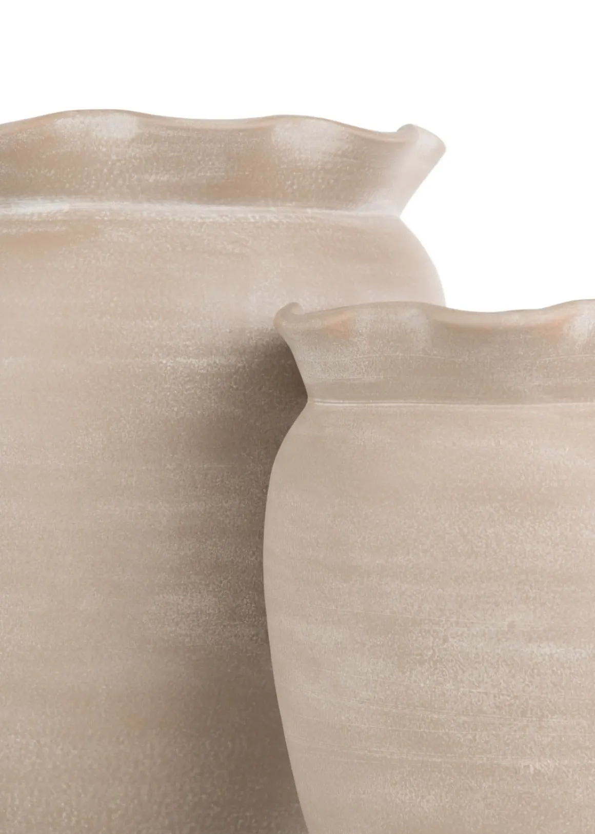 Wave pot H40cm in de kleur Beige - COCOmaison