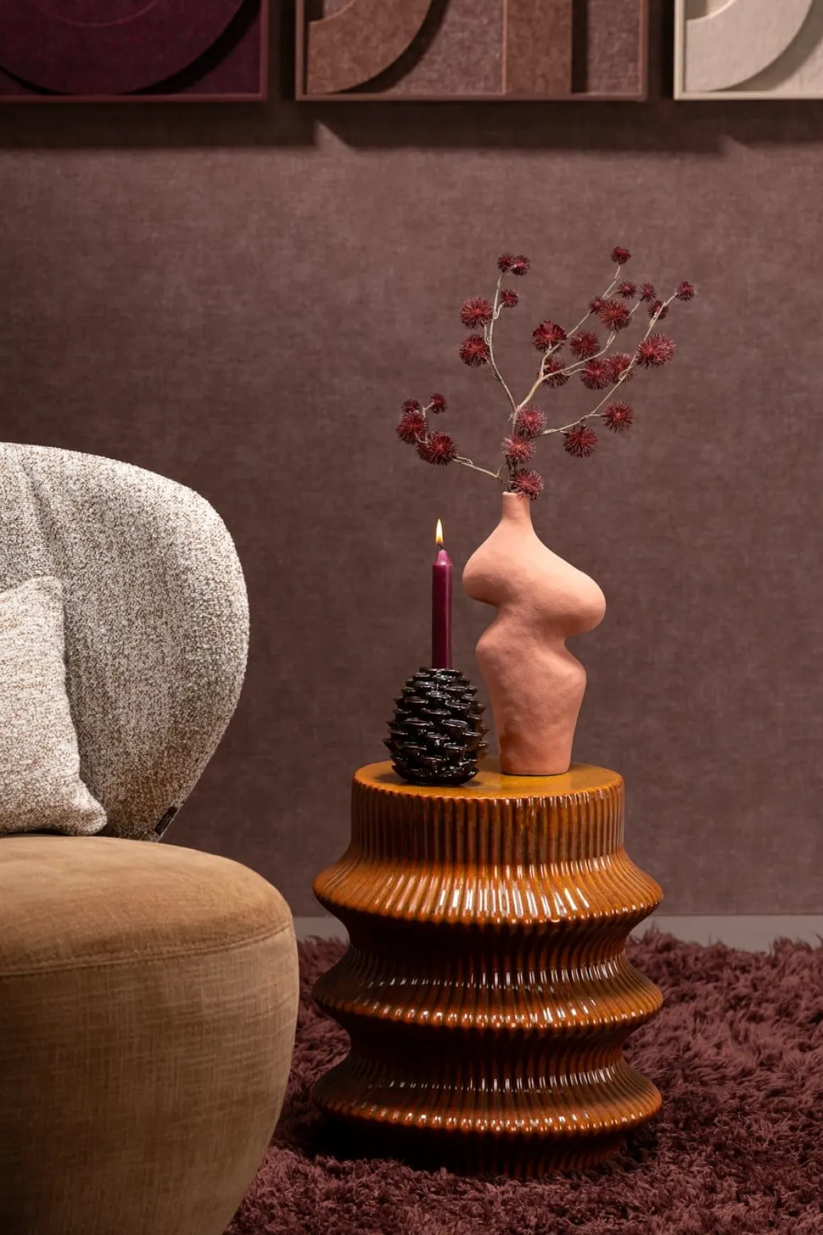 Yuri kruk H43cm in kleur Oranje shop je bij COCOmaison