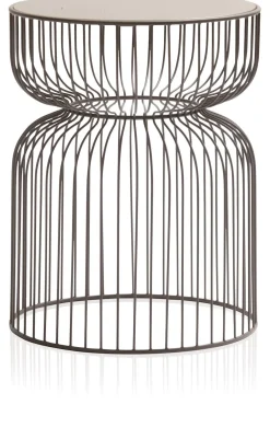 Zina bijzettafel (H45cm) in de kleur Taupe - COCOmaison