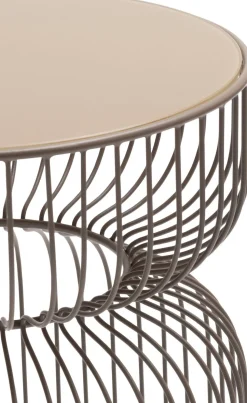 Zina bijzettafel (H45cm) in de kleur Taupe - COCOmaison