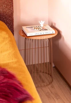 Zora bijzettafel (H51,5cm) in de kleur Oranje - COCOmaison